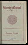 University of Richmond Bulletin Summer Session