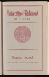 University of Richmond Bulletin Summer School