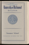 University of Richmond Bulletin Summer School