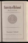 University of Richmond Bulletin Summer School