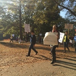 "I Support" March - Marchers on Boatwright Lawn