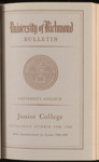 University of Richmond Bulletin University College Junior College