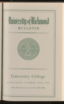 University of Richmond Bulletin University College