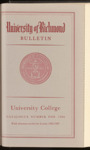 University of Richmond Bulletin University College