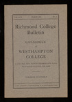 Richmond College Bulletin Containing the Catalogue of Westhampton College