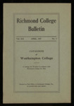 Richmond College Bulletin Catalogue of Westhampton College