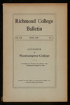 Richmond College Bulletin Catalogue of Westhampton College