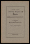 University of Richmond Bulletin Catalogue of Westhampton College