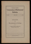 University of Richmond Bulletin Catalogue of Westhampton College