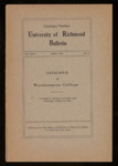University of Richmond Bulletin Catalogue of Westhampton College