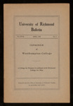 University of Richmond Bulletin Catalogue of Westhampton College
