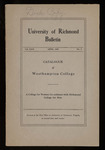 University of Richmond Bulletin Catalogue of Westhampton College