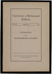 University of Richmond Bulletin Catalogue of Westhampton College