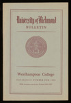 University of Richmond Bulletin Westhampton College