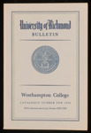 University of Richmond Bulletin Westhampton College