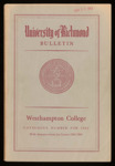 University of Richmond Bulletin Westhampton College