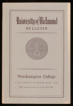 University of Richmond Bulletin Westhampton College