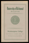 University of Richmond Bulletin Westhampton College