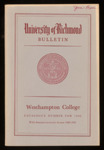 University of Richmond Bulletin Westhampton College