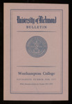 University of Richmond Bulletin Westhampton College
